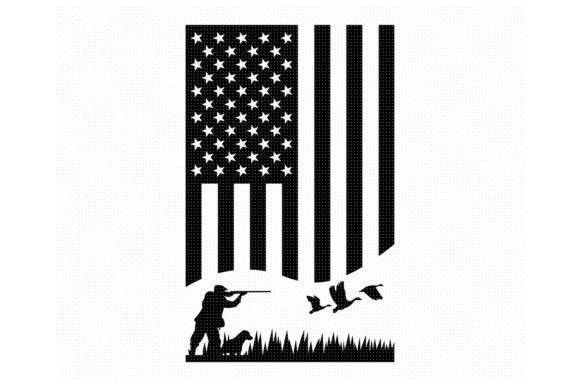 Duck Hunting with an American Flag SVG: Graphics for Crafts