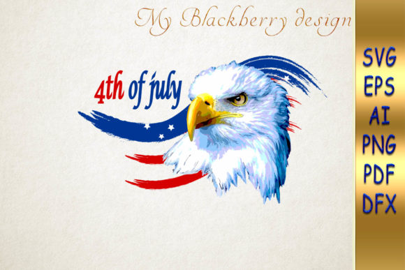 Eagle American Flag Graphics for Crafts