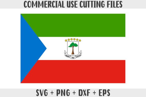Equatorial Guinea Flag Graphics for Crafts