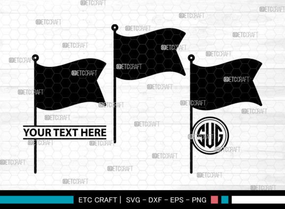 Flag Icons Monogram, Flag Pole Svg for Graphics and Crafts