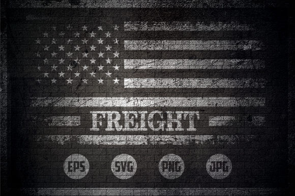 Freight - USA Flag Graphics for Crafts