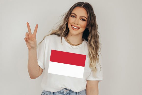 Indonesia Flag SVG Graphics for Crafts