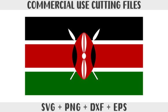 Kenya Flag SVG Graphics for Crafts