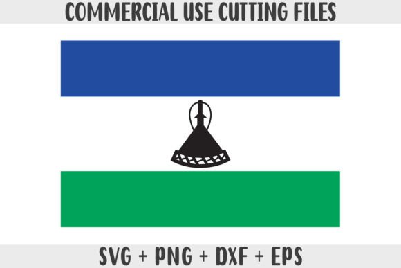 Lesotho Flag SVG Graphics for Crafts