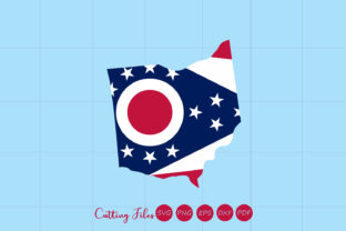 Ohio State with Flag Background Graphics for Crafts