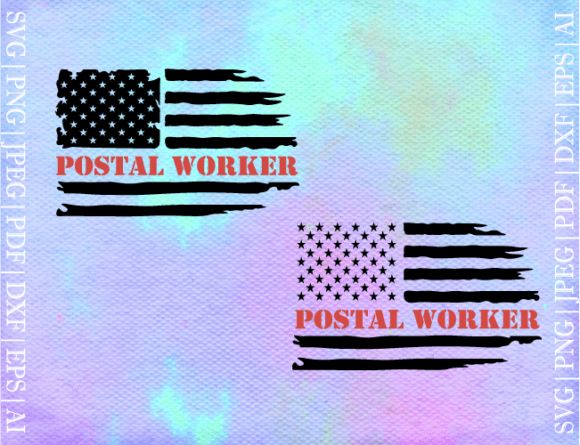 Postal Worker US Flag SVG: Graphics for Crafts & Branding