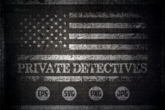 Private Detectives - USA Flag Graphics for Crafts