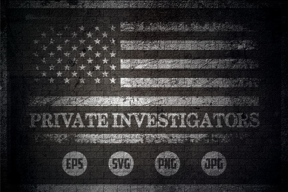 Private Investigators - USA Flag Graphics