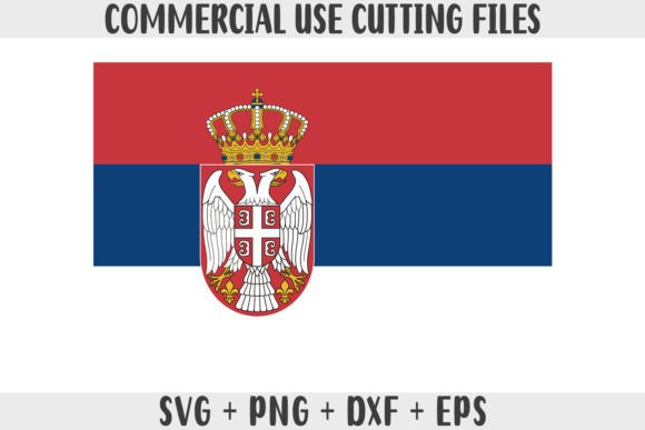 Serbia Flag SVG Graphics for Crafts