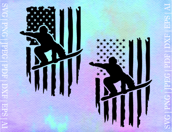 Snowboarder Flag SVG: Graphics for Crafts That Cut Clean