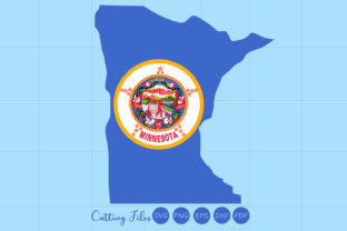 State with Flag Background: Graphics for Crafts