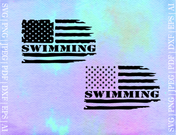 Swimming Flag SVG: Graphics for Crafts That Splash With Personality