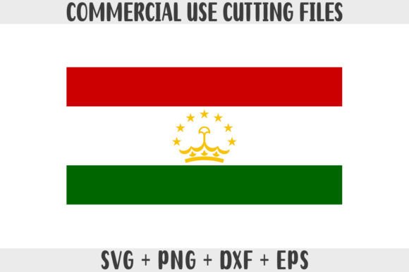 Tajikistan Flag SVG Graphics for Crafts