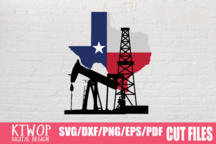 Texas Oilfield Flag: Graphics & Crafts Design Asset