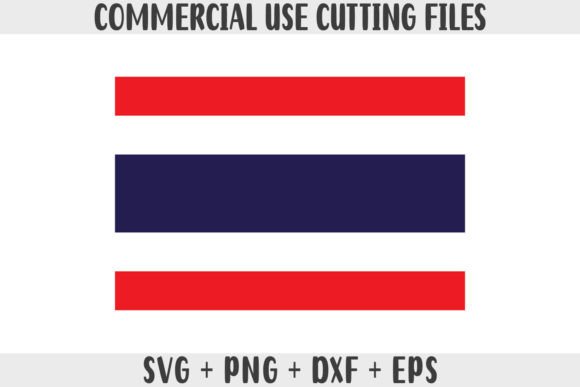 Thailand Flag SVG Graphics for Crafts