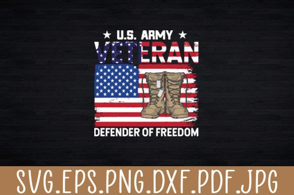 US Flag Veteran Defender Graphics for Crafts