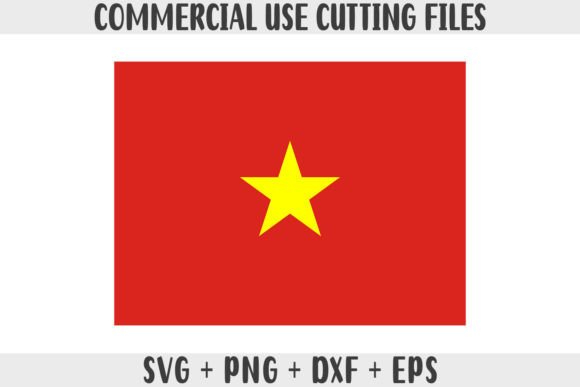 Vietnam Flag SVG Graphics for Crafts